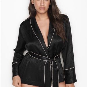 Victoria secret satin wrap top